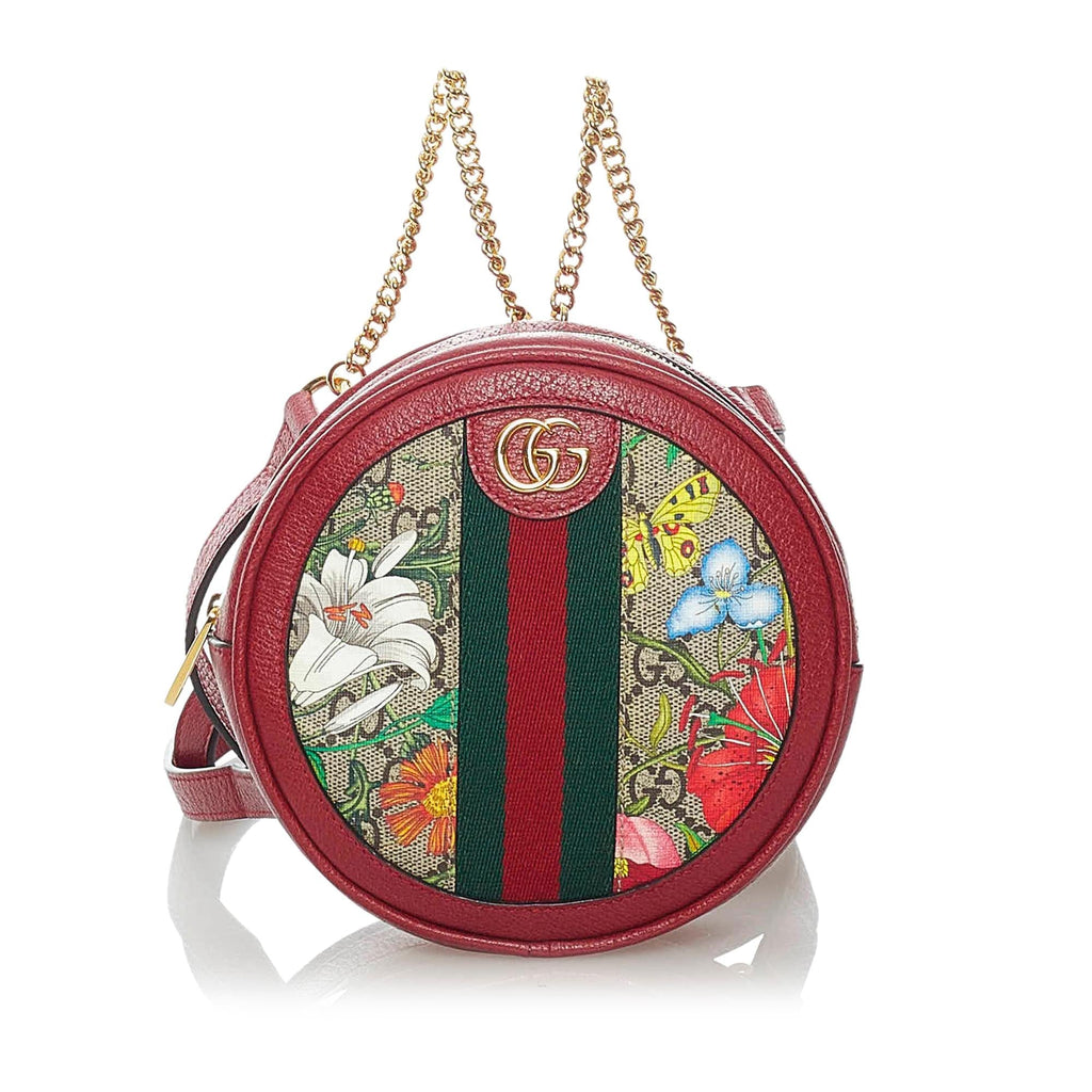 Gucci Gucci Supreme Flora Ophidia Round Backpack (SHG-33576)