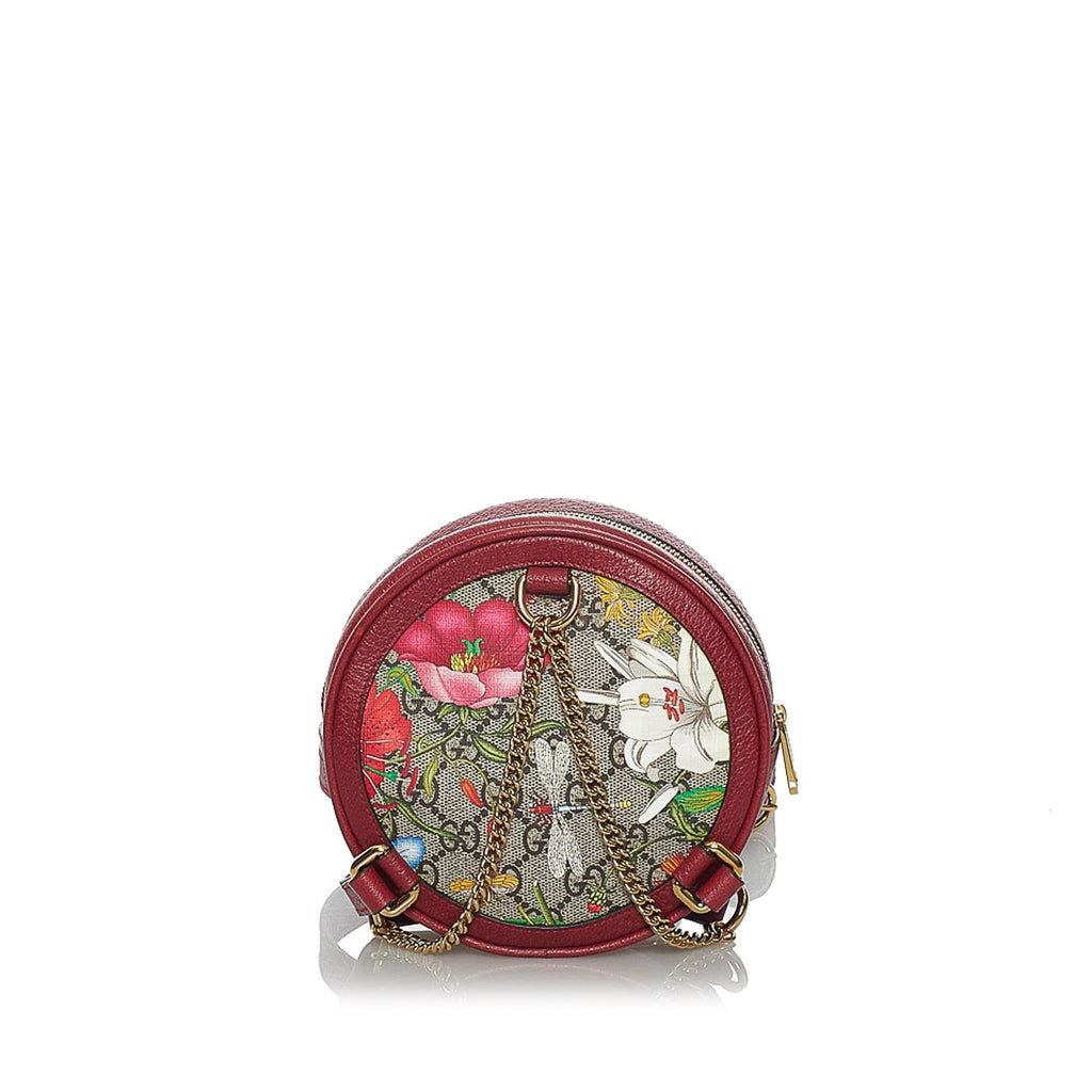 Gucci Gucci Supreme Flora Ophidia Round Backpack (SHG-33836)