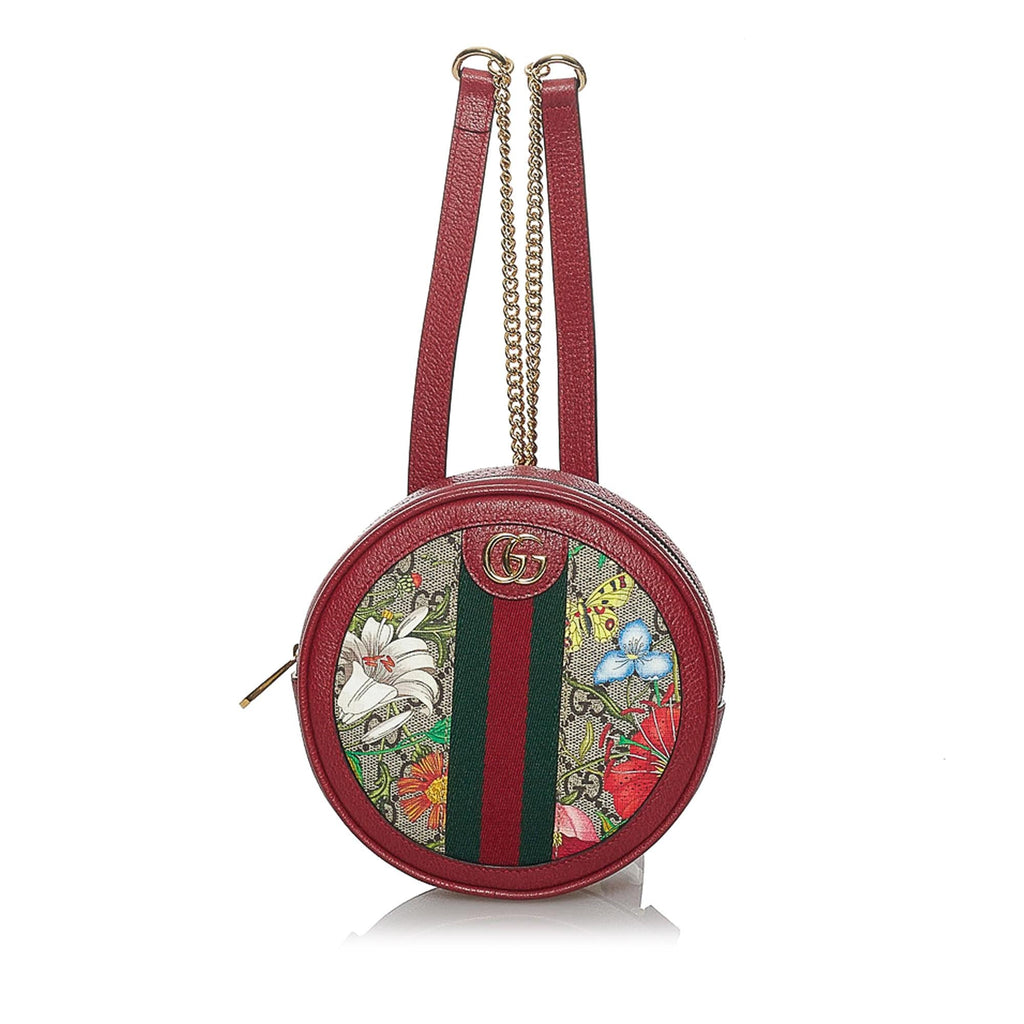 Gucci Gucci Supreme Flora Ophidia Round Backpack (SHG-33836)