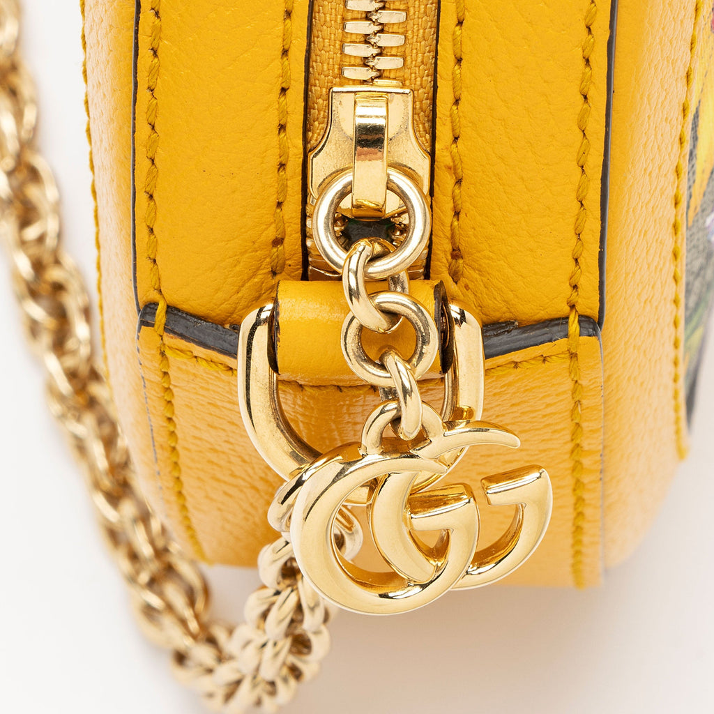 Gucci GG Supreme Flora Ophidia Round Mini Shoulder Bag