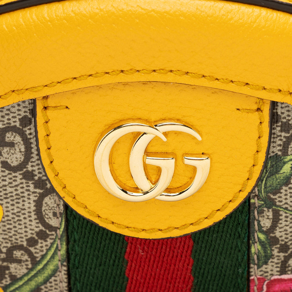 Gucci GG Supreme Flora Ophidia Round Mini Shoulder Bag