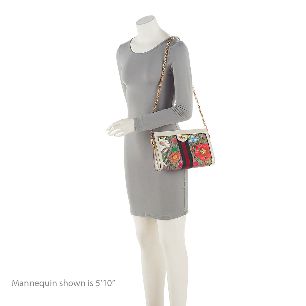 Gucci GG Supreme Flora Ophidia Shoulder Bag (SHF-21998)