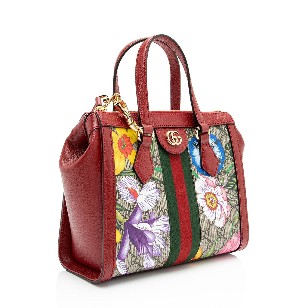 Gucci GG Supreme Flora Ophidia Small Tote (SHF-LuiJoi)
