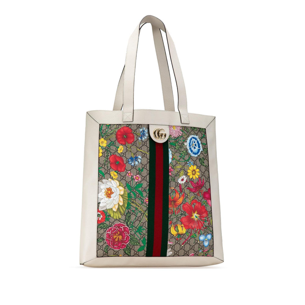 Gucci GG Supreme Flora Ophidia Tote (SHG-d9GcJU)