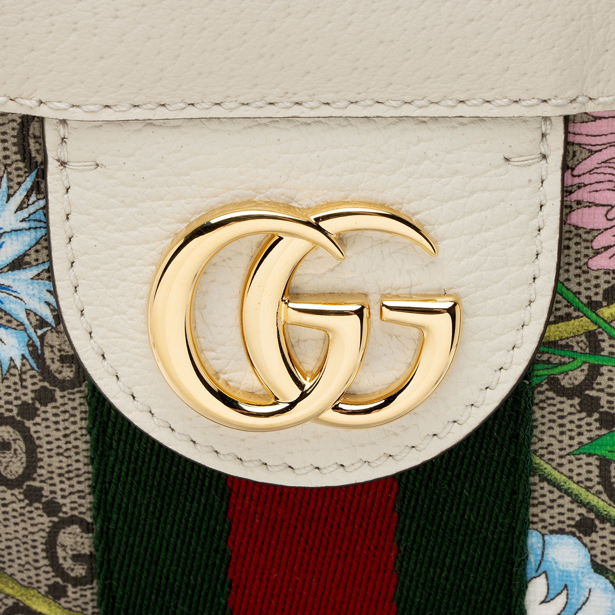 Gucci GG Supreme Flora Ophidia Vertical Shopping Tote
