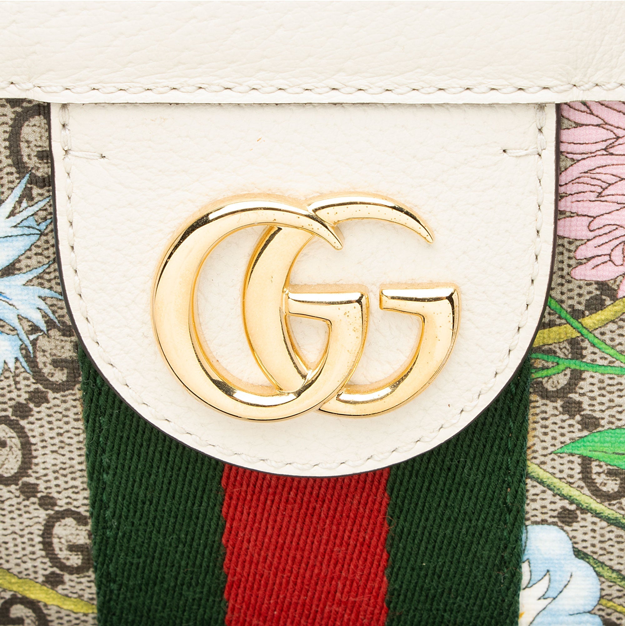 Gucci GG Supreme Flora Ophidia Vertical Shopping Tote
