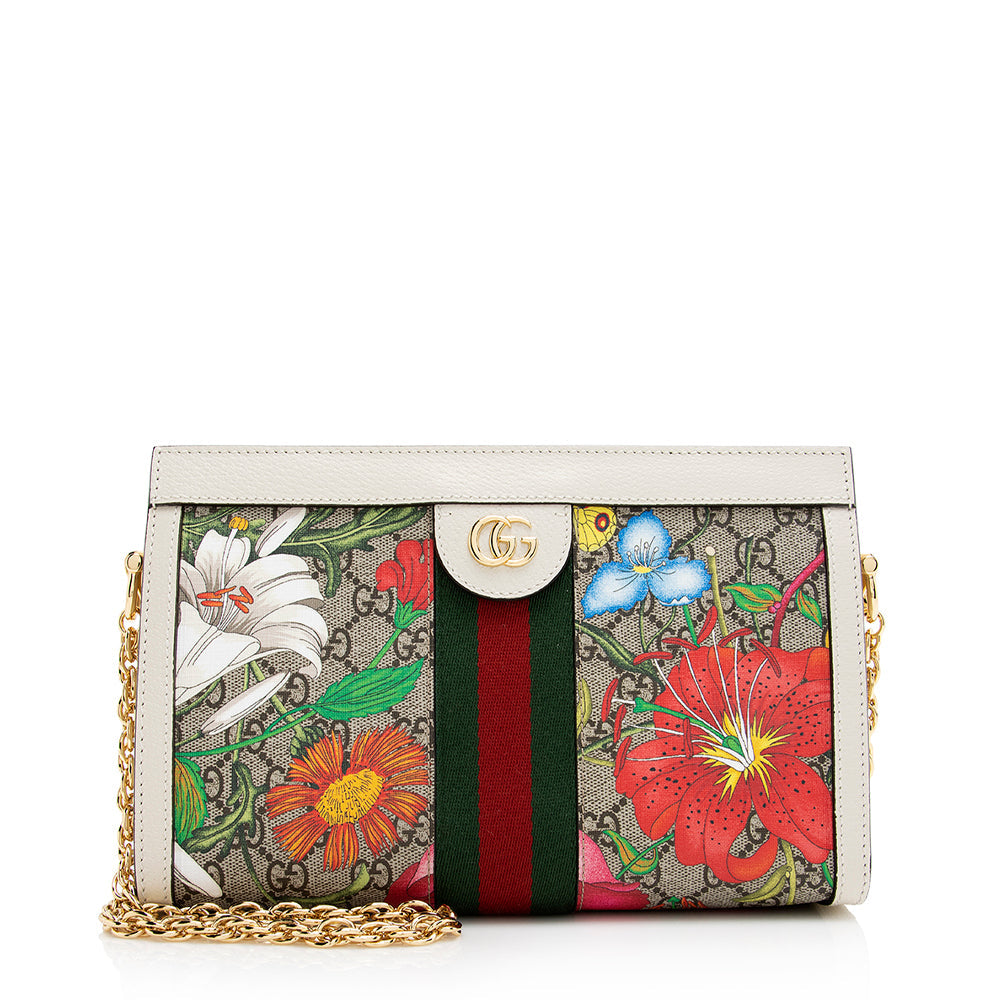 Gucci Gucci Supreme Flora Ophidia Web Shoulder Bag (SHF-21613)
