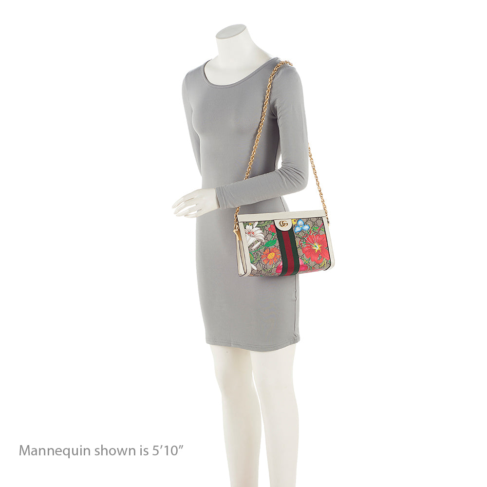 Gucci Gucci Supreme Flora Ophidia Web Shoulder Bag (SHF-21613)