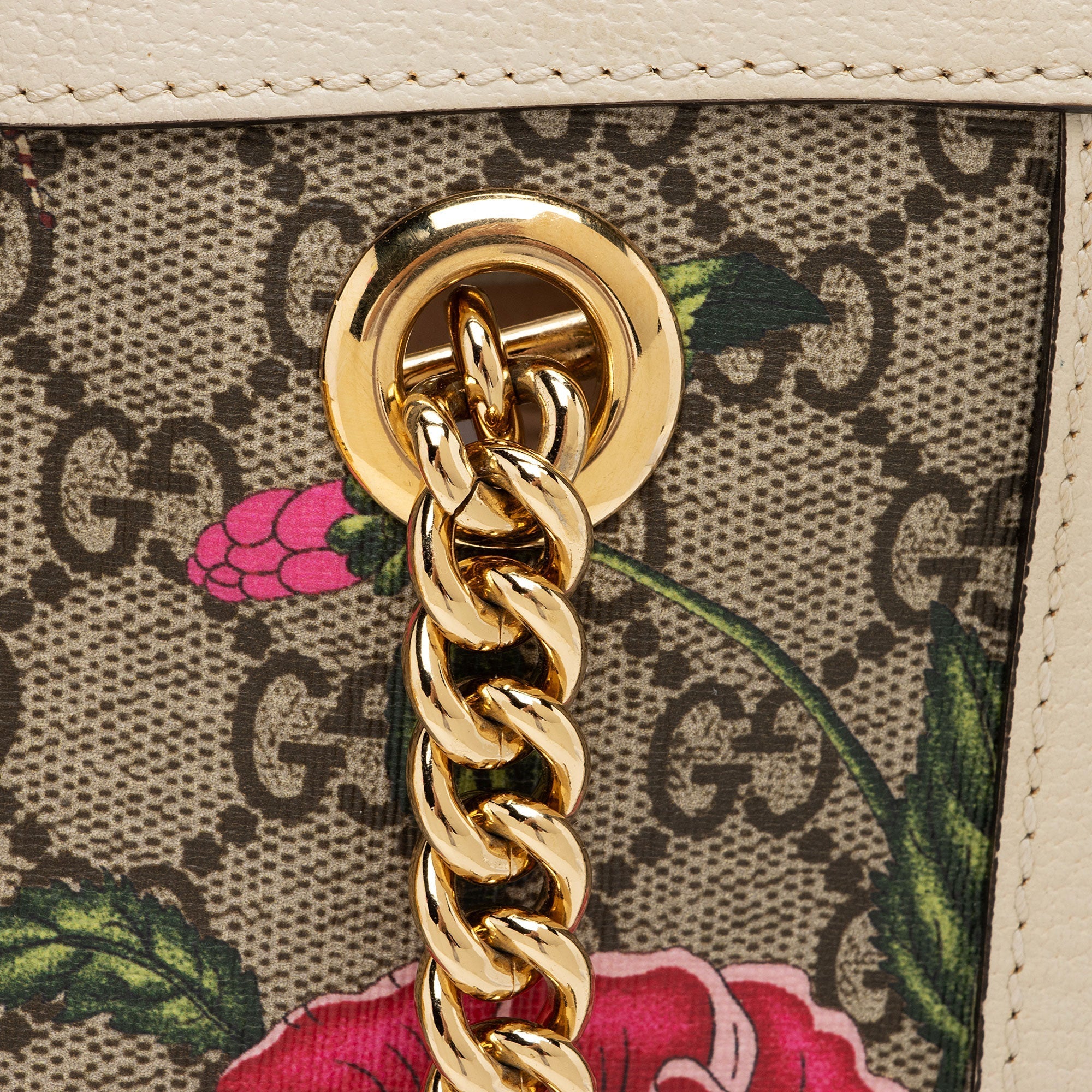Gucci GG Supreme Flora Padlock Small Tote (SHF-39l0R6)