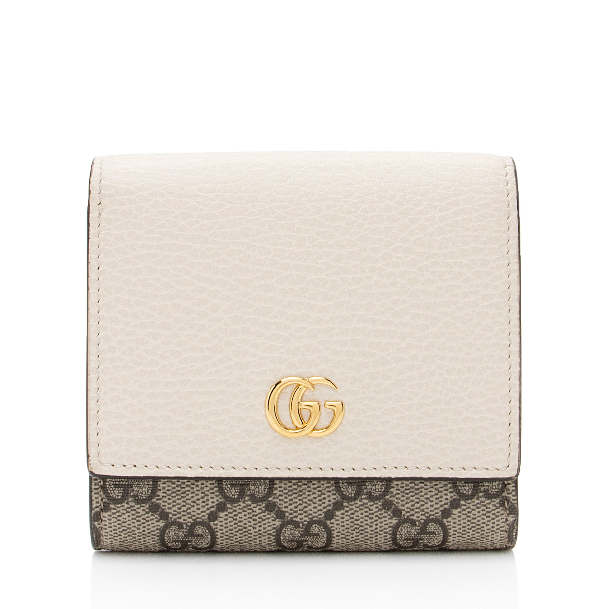 Gucci GG Supreme GG Marmont Compact Wallet (SHF-f4pbRS)