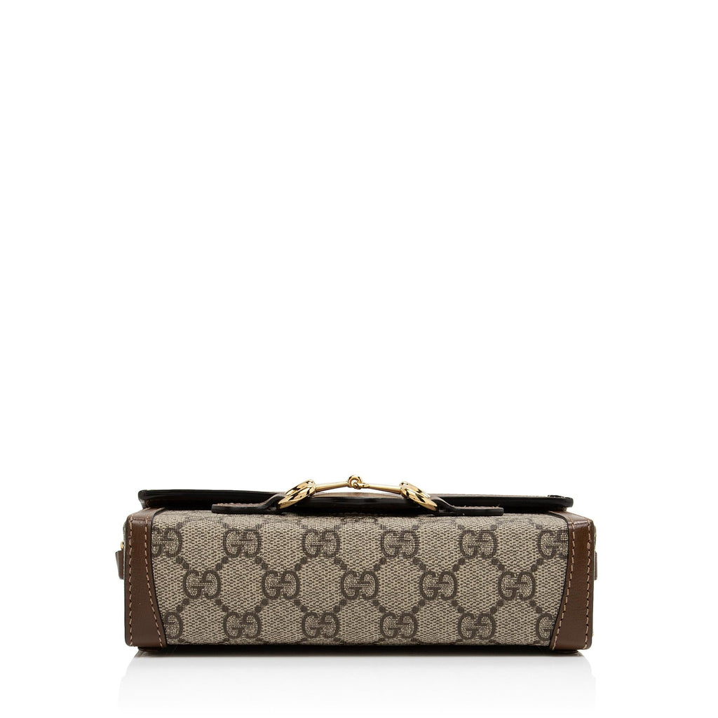 Gucci GG Supreme Horsebit 1955 Mini Shoulder Bag (SHF-eLtYhd)