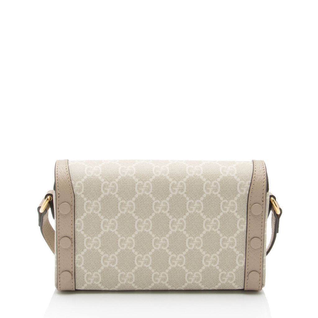 Gucci GG Supreme Horsebit 1955 Mini Shoulder Bag (SHF-FQ4V0d)
