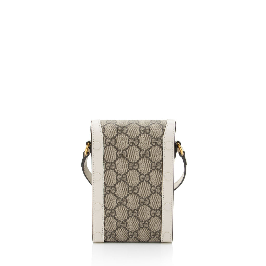 Gucci GG Supreme Horsebit 1955 Vertical Mini Shoulder Bag (SHF-eO3rqs)