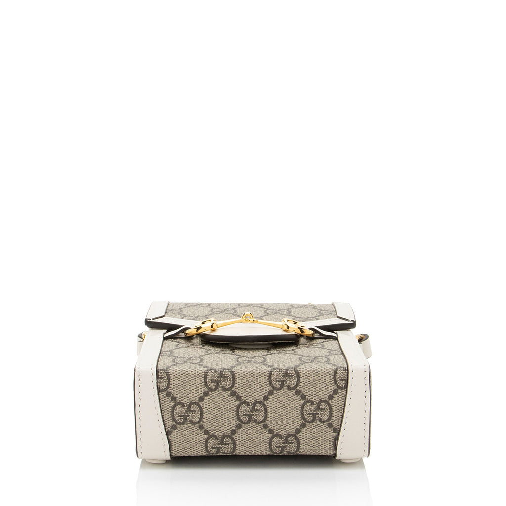 Gucci GG Supreme Horsebit 1955 Vertical Mini Shoulder Bag (SHF-eO3rqs)