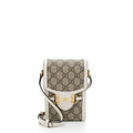 Gucci GG Supreme Horsebit 1955 Vertical Mini Shoulder Bag (SHF-eO3rqs)