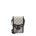 Gucci GG Supreme Horsebit 1955 Vertical Mini Shoulder Bag (SHF-QFKbub)