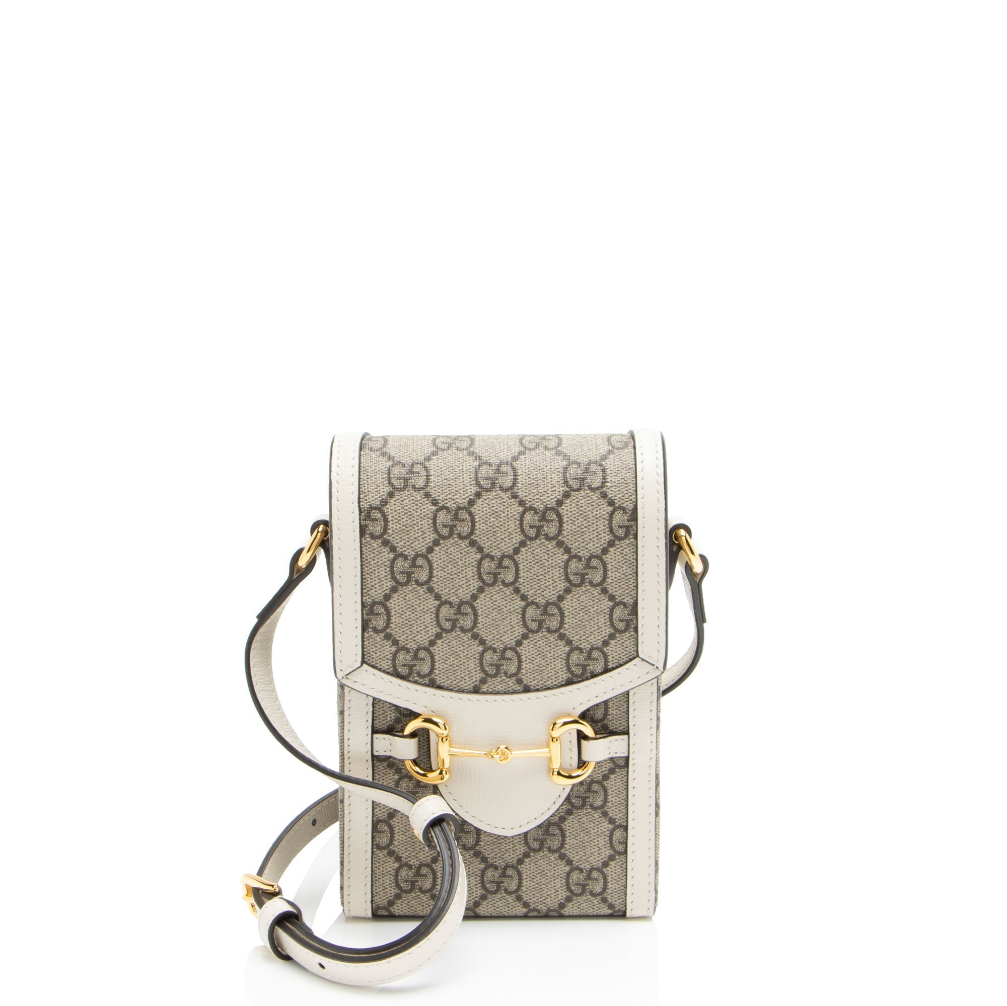Gucci GG Supreme Horsebit 1955 Vertical Mini Shoulder Bag