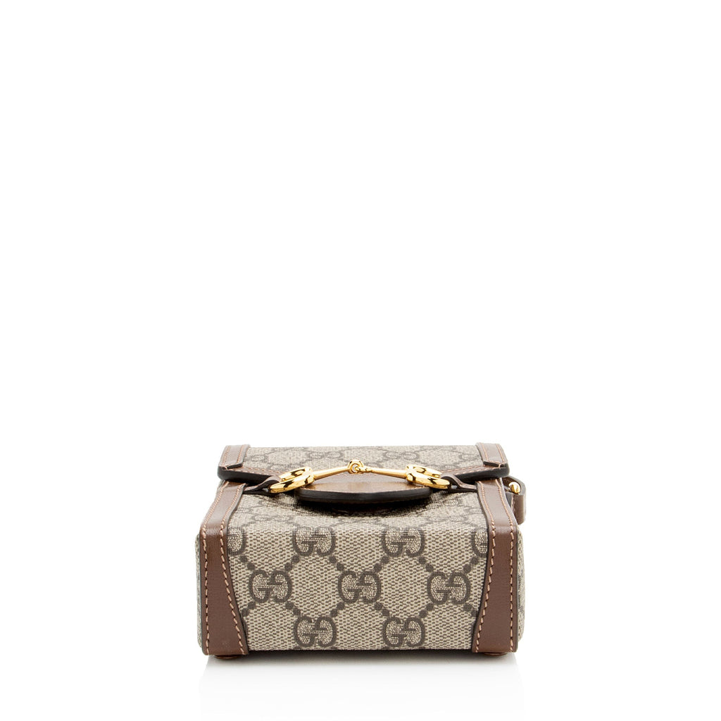 Gucci GG Supreme Horsebit 1955 Vertical Mini Shoulder Bag