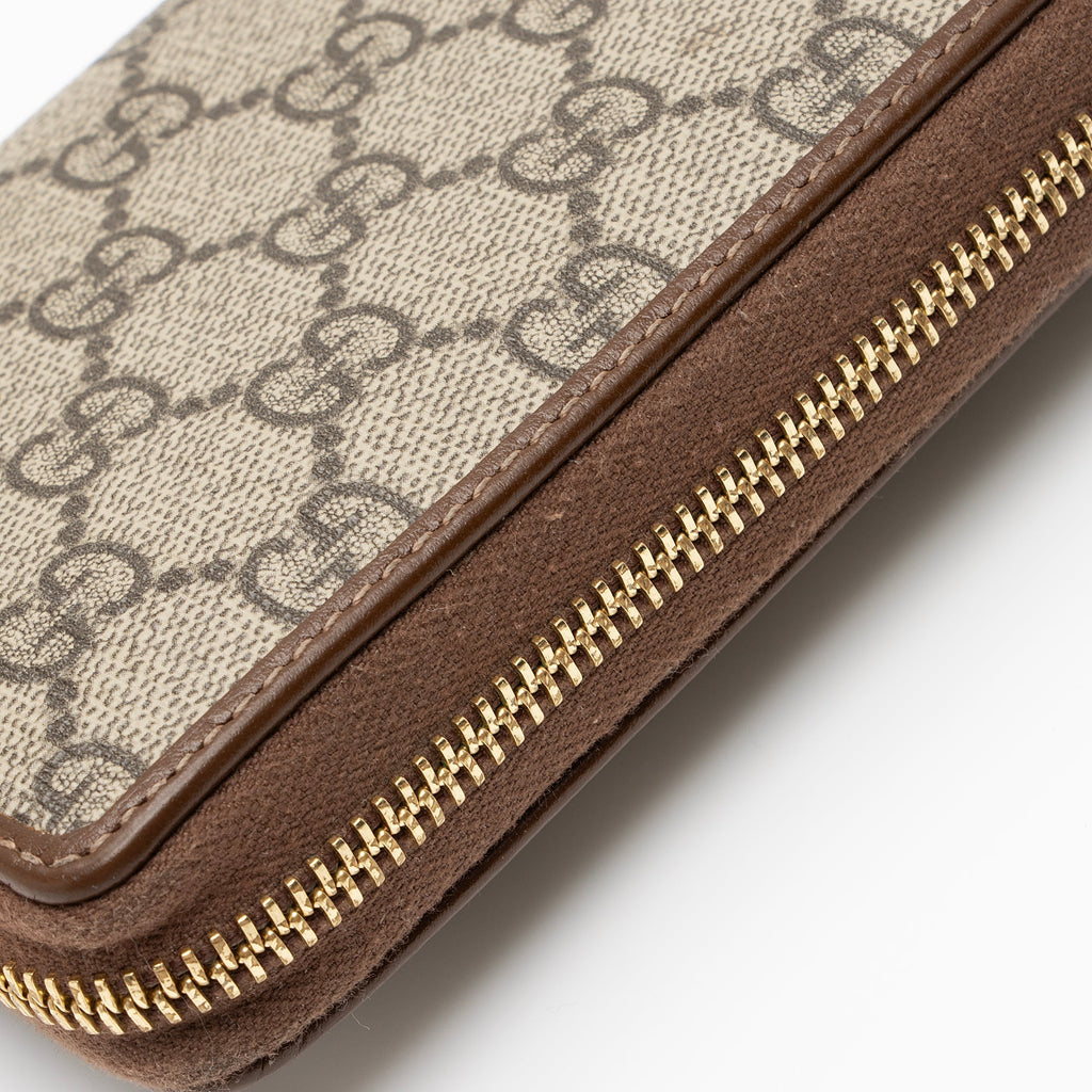 Gucci GG Supreme Horsebit 1955 Zip Around Wallet (SHF-nmmLcz)