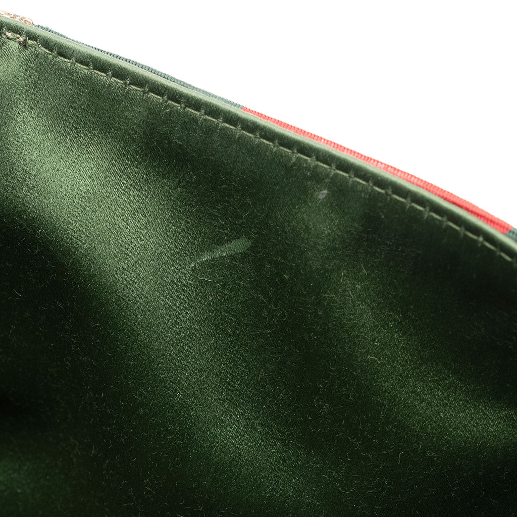 Gucci GG Supreme Horsebit Web Chain Shoulder Bag