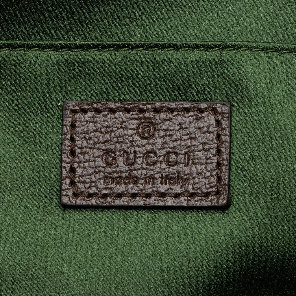 Gucci GG Supreme Horsebit Web Chain Shoulder Bag
