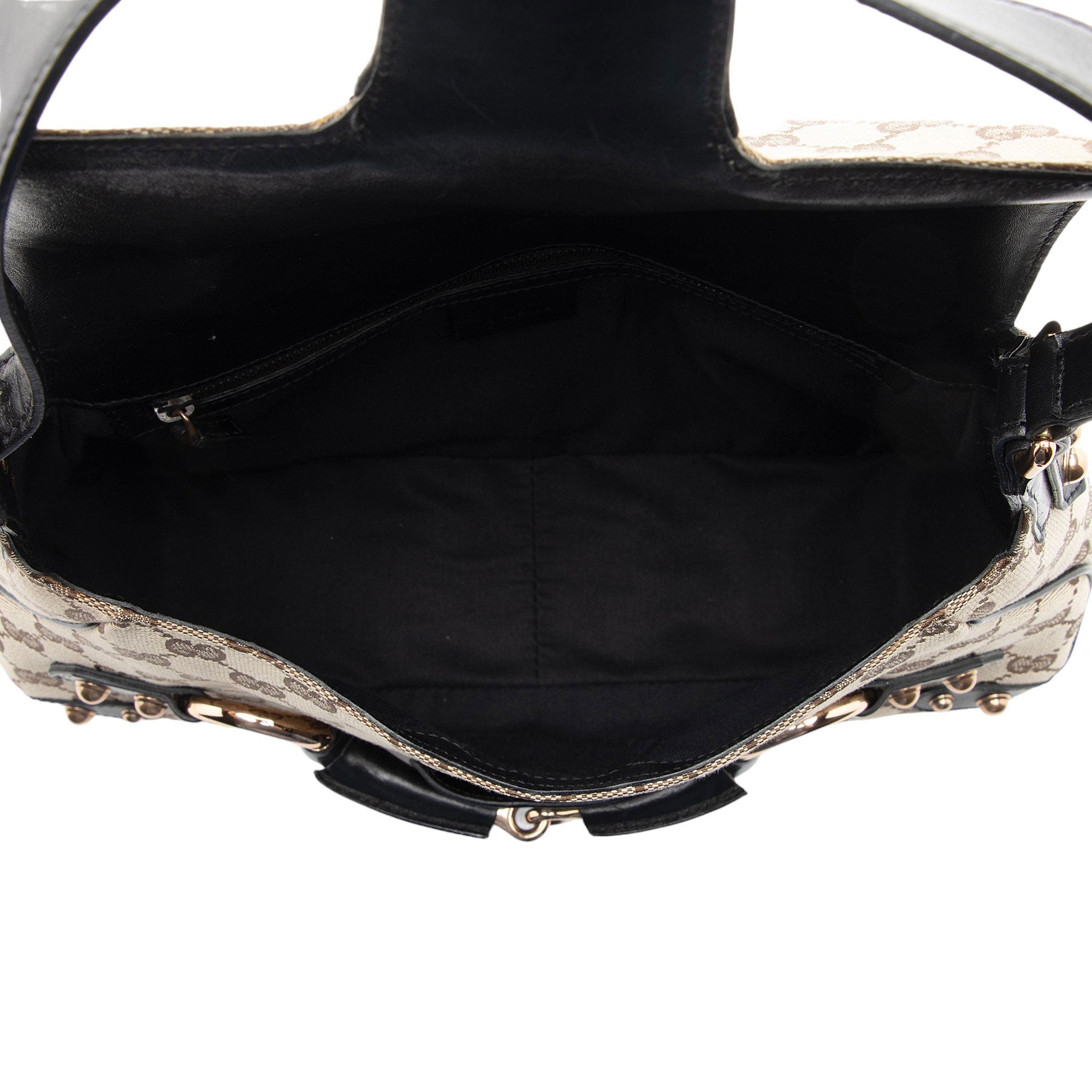 Gucci GG Supreme Horsebit Web Flap Bag (SHF-dZLqw3)