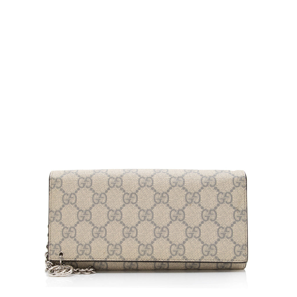Gucci GG Supreme Interlocking G Wallet on Chain Bag (SHF-lSPCY3)