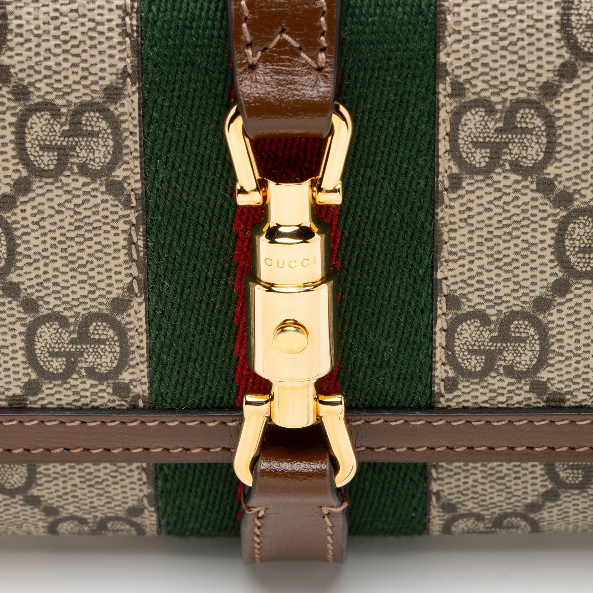 Gucci GG Supreme Jackie 1961 Chain Wallet (SHF-4Ai3Gr)