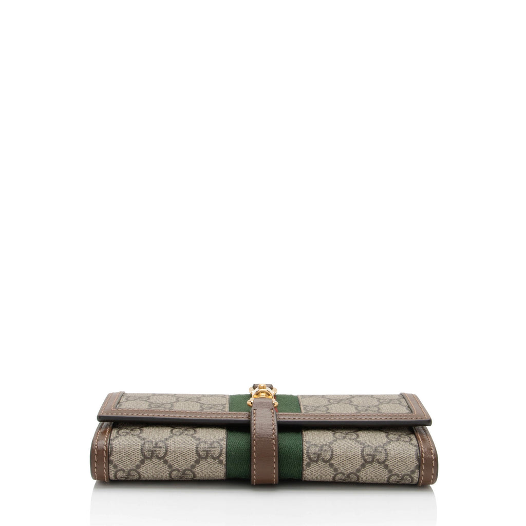Gucci GG Supreme Jackie 1961 Chain Wallet (SHF-X2fzmk)