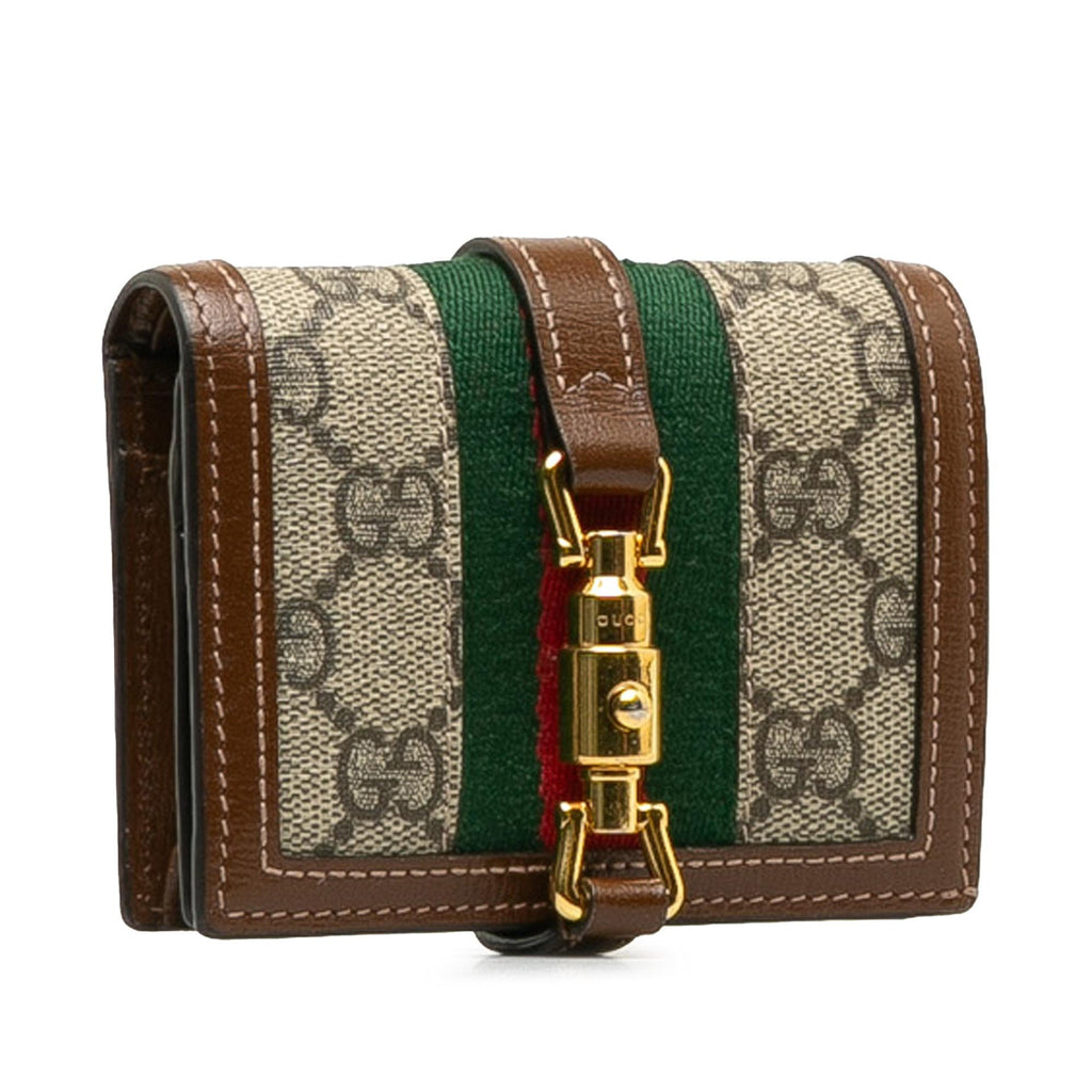 Gucci GG Supreme Jackie 1961 Compact Wallet (SHG-EbOrCQ)