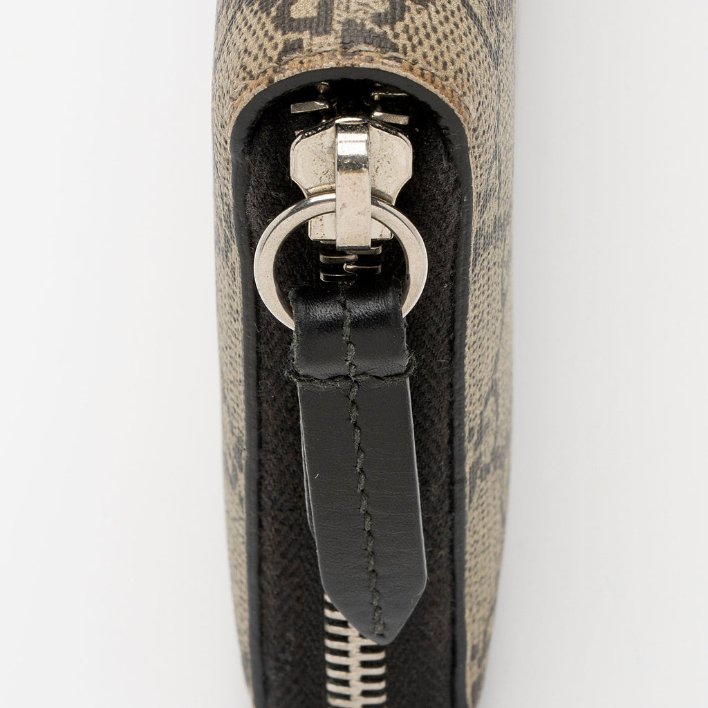Gucci GG Supreme Kingsnake Zip Around Wallet (SHF-XF9siG)