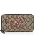 Gucci GG Supreme Kingsnake Zip Around Wallet (SHF-XF9siG)