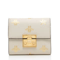 Gucci GG Supreme Leather Bee Star Padlock Compact Wallet (SHF-ZjgWCN)