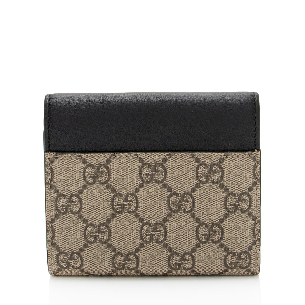 Gucci GG Supreme Leather Padlock Compact Wallet (SHF-hLMamg)