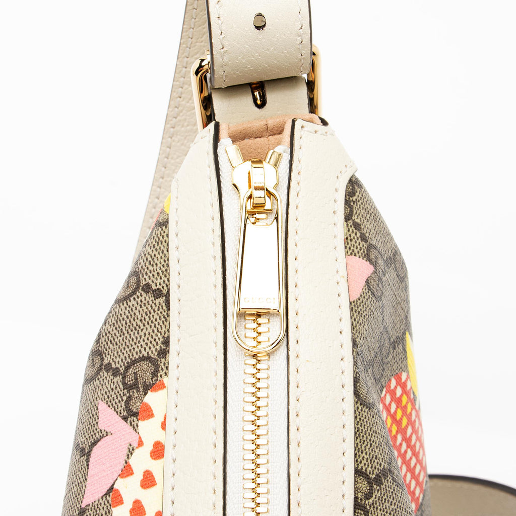 Gucci GG Supreme Les Pommes Half Moon Hobo (SHF-23192)