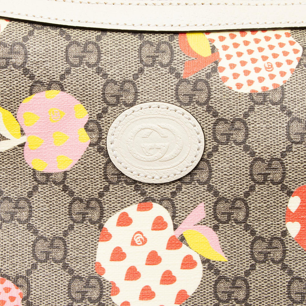 Gucci GG Supreme Les Pommes Half Moon Hobo (SHF-23192)