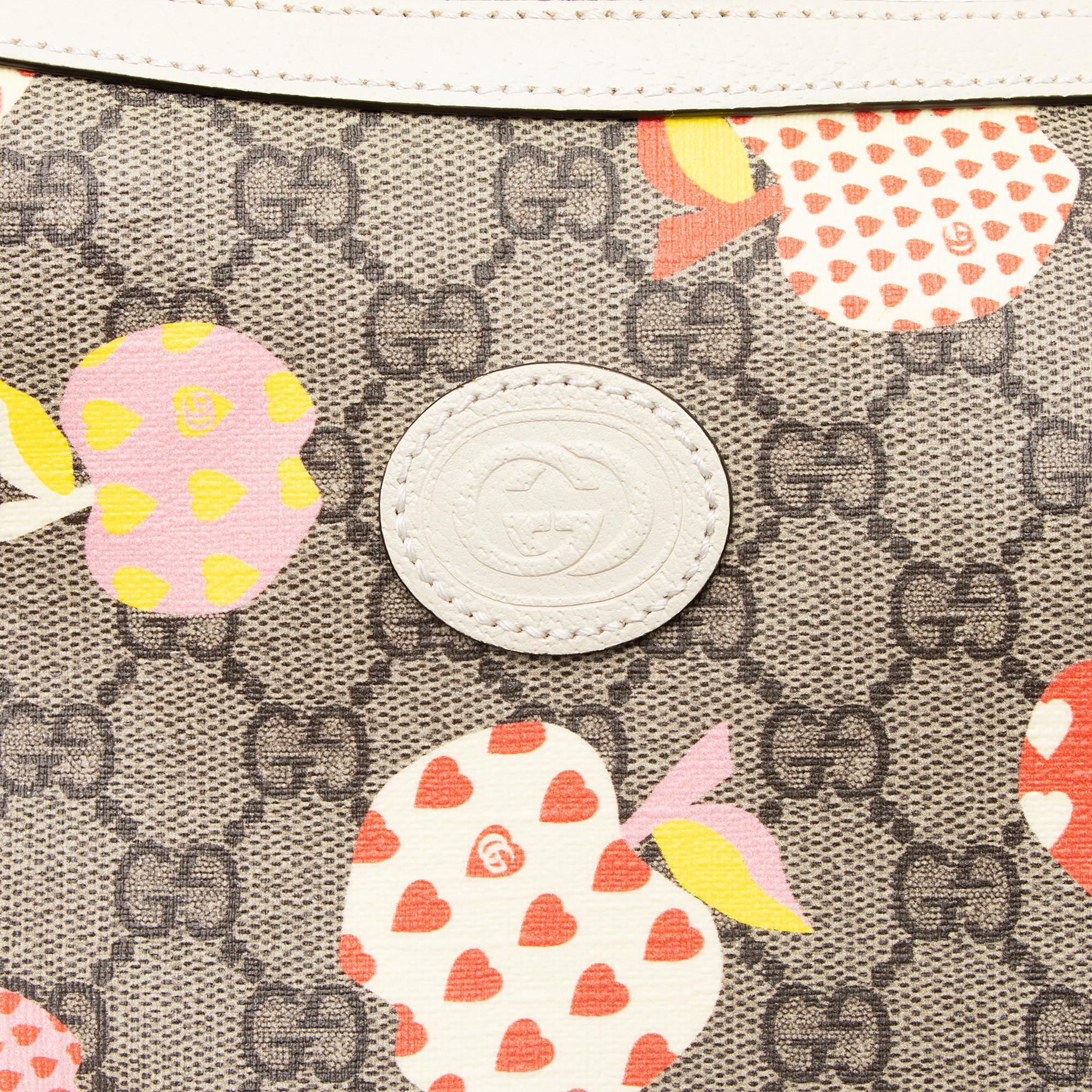 Gucci GG Supreme Les Pommes Half Moon Hobo (SHF-23192)