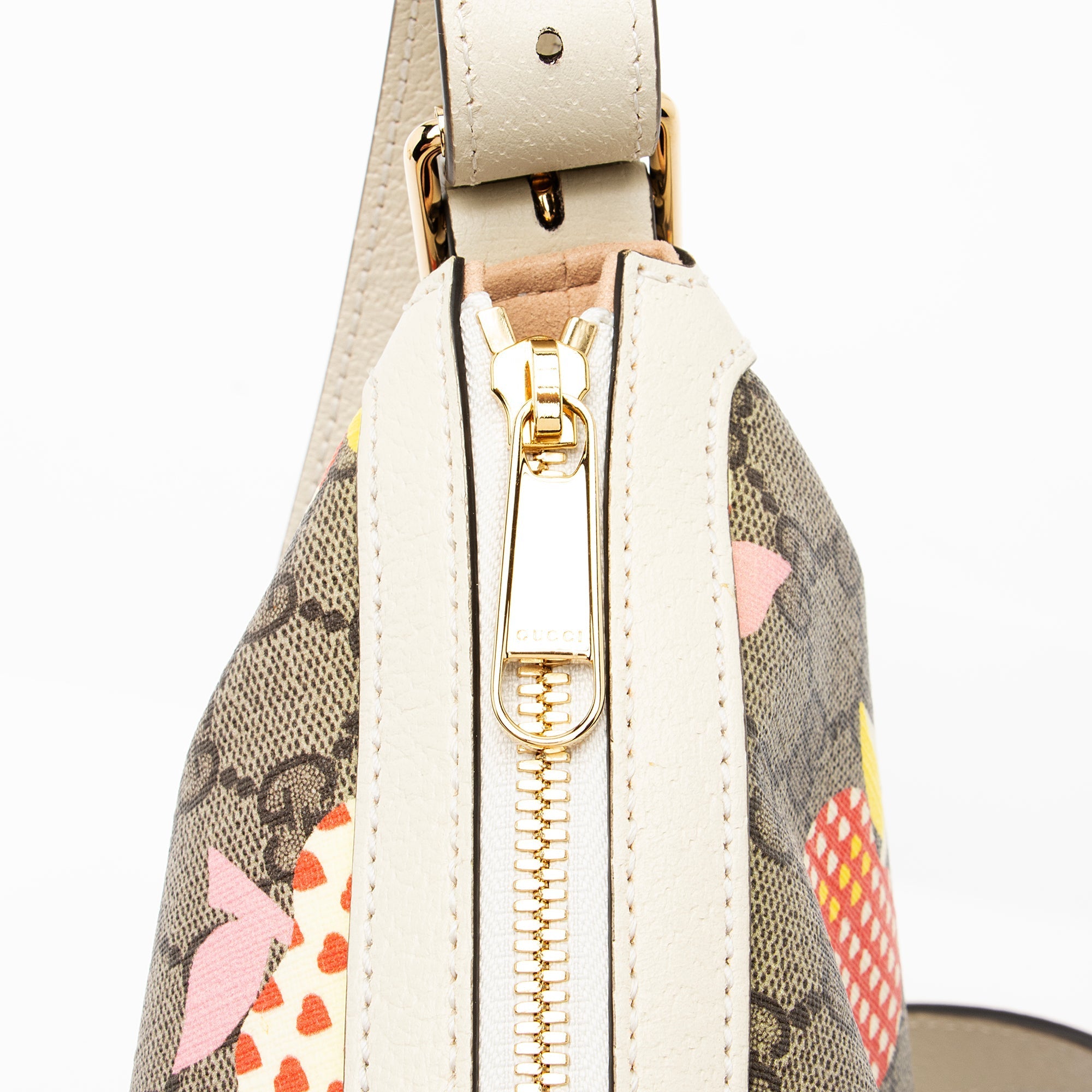 Gucci GG Supreme Les Pommes Half Moon Hobo (SHF-23891)