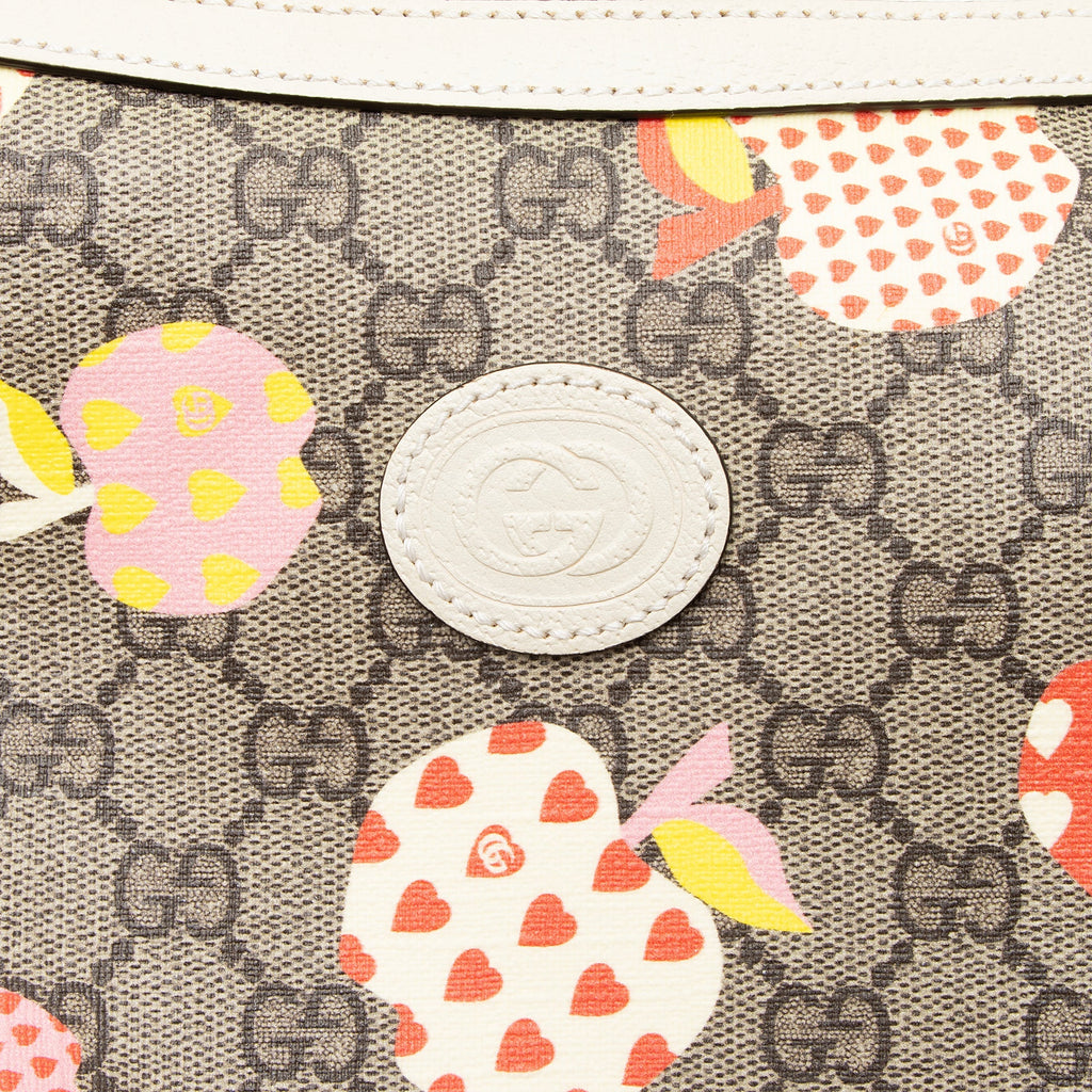 Gucci GG Supreme Les Pommes Half Moon Hobo (SHF-23891)