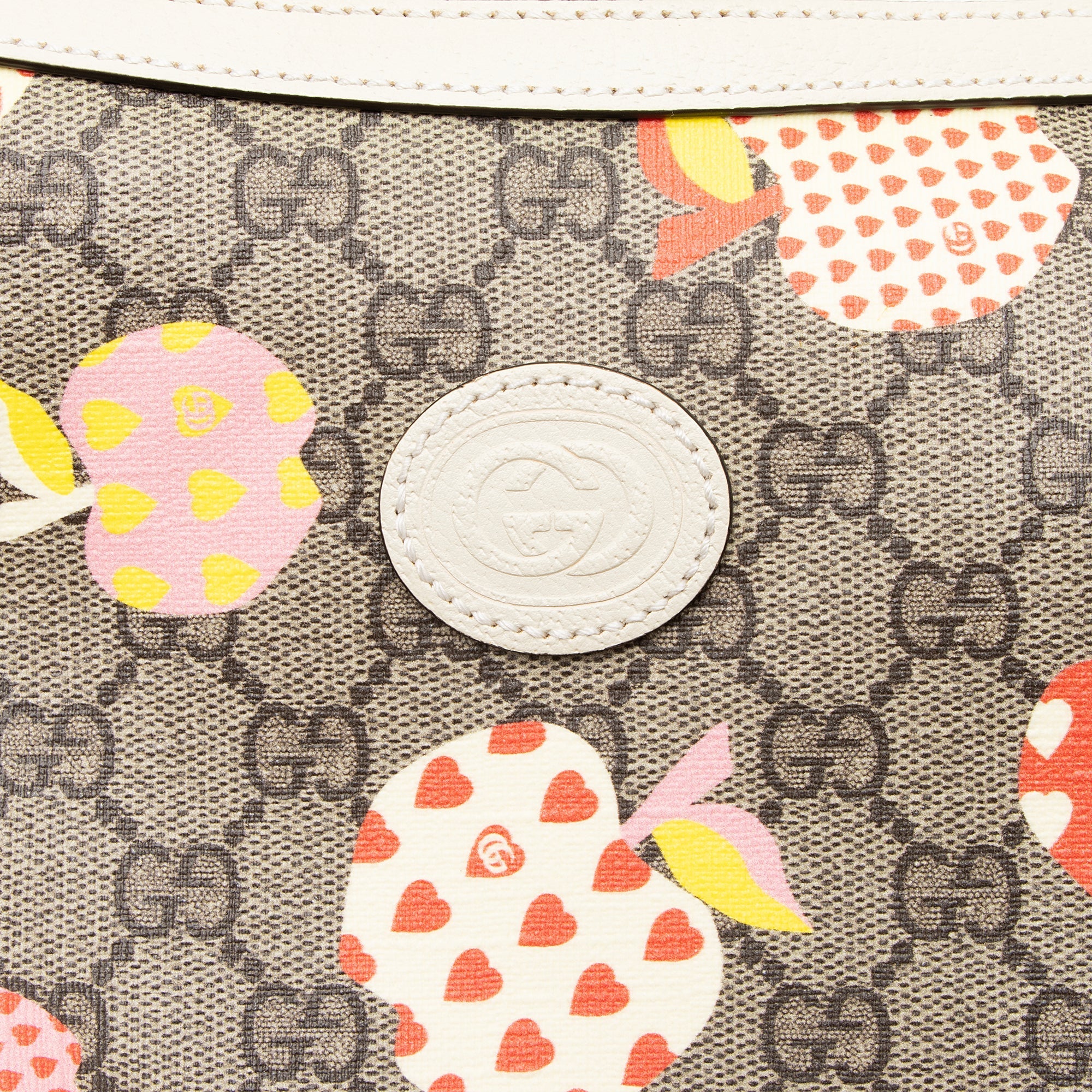 Gucci GG Supreme Les Pommes Half Moon Hobo (SHF-23891)