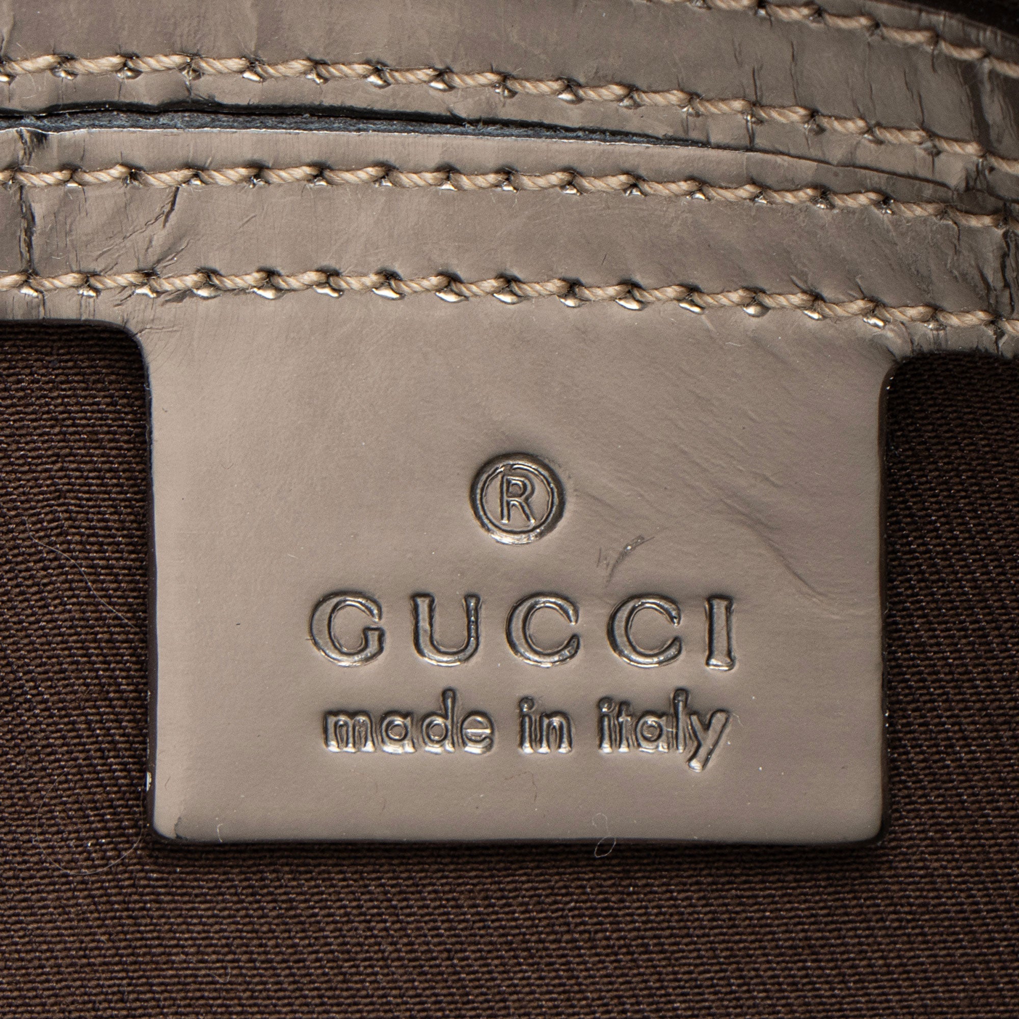 Gucci GG Supreme Metallic Leather Joy Small Boston Bag