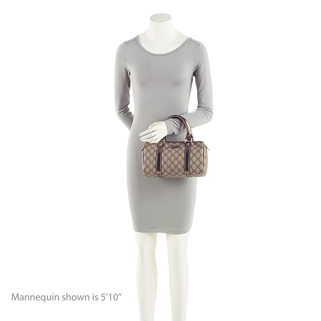 Gucci GG Supreme Metallic Leather Joy Small Boston Bag