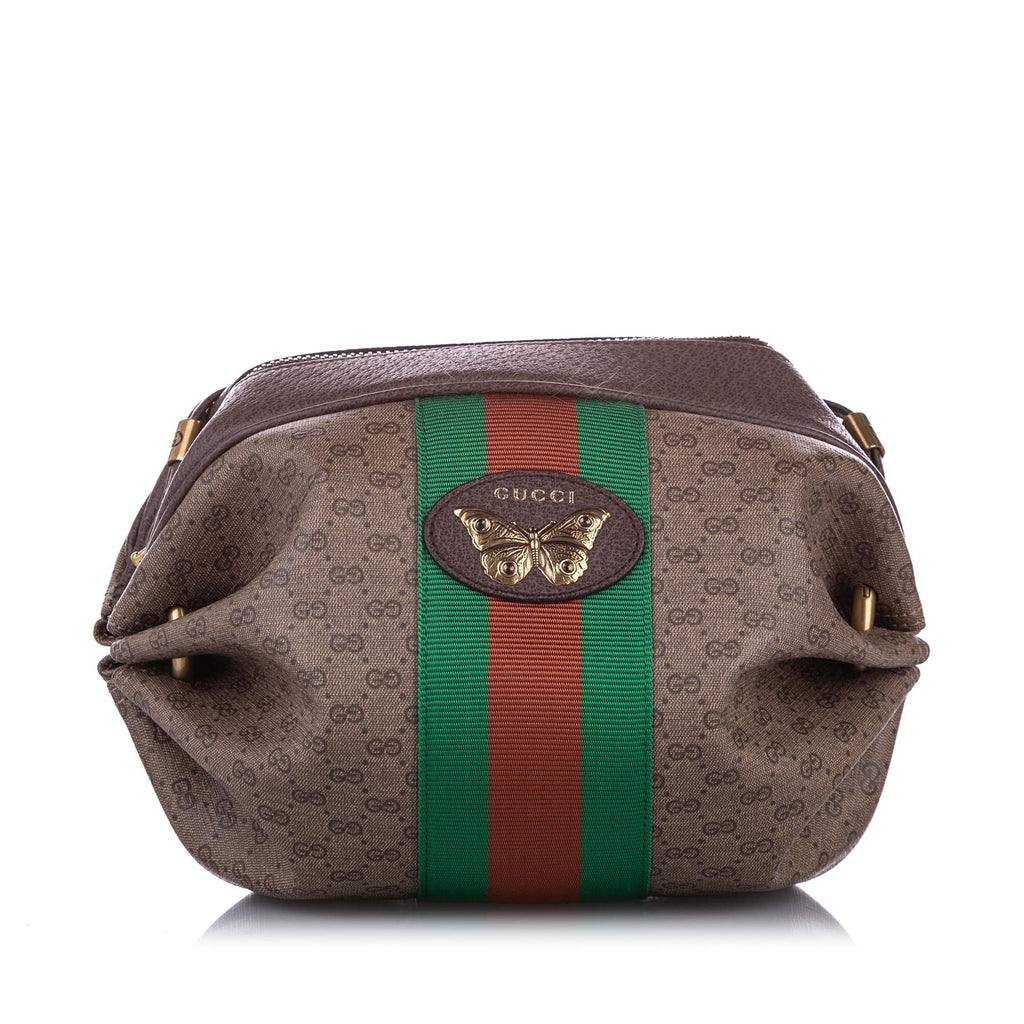 Gucci Gucci Supreme Mini Web Butterfly Crossbody Bag (SHG-24336)