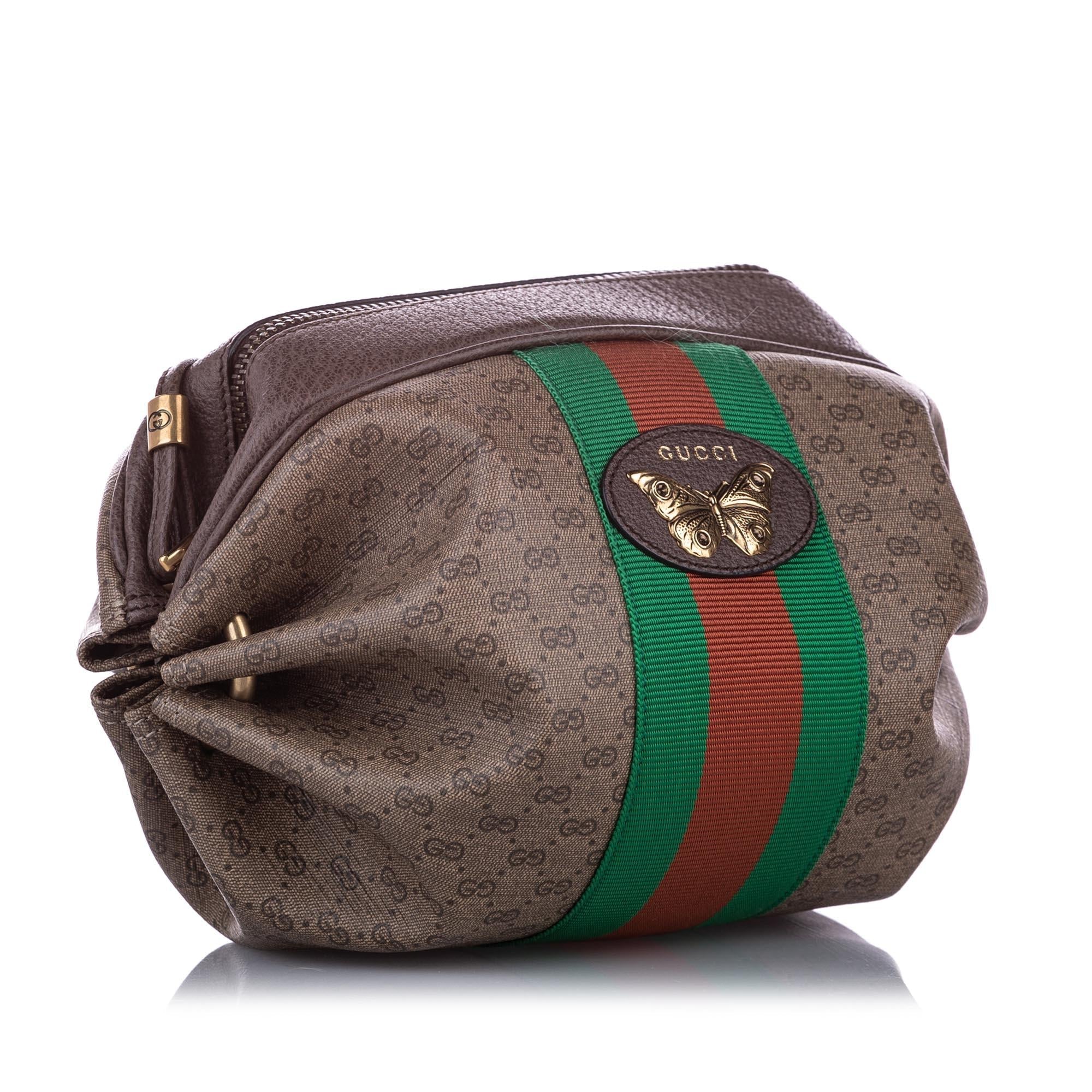 Gucci Gucci Supreme Mini Web Butterfly Crossbody Bag (SHG-24336)