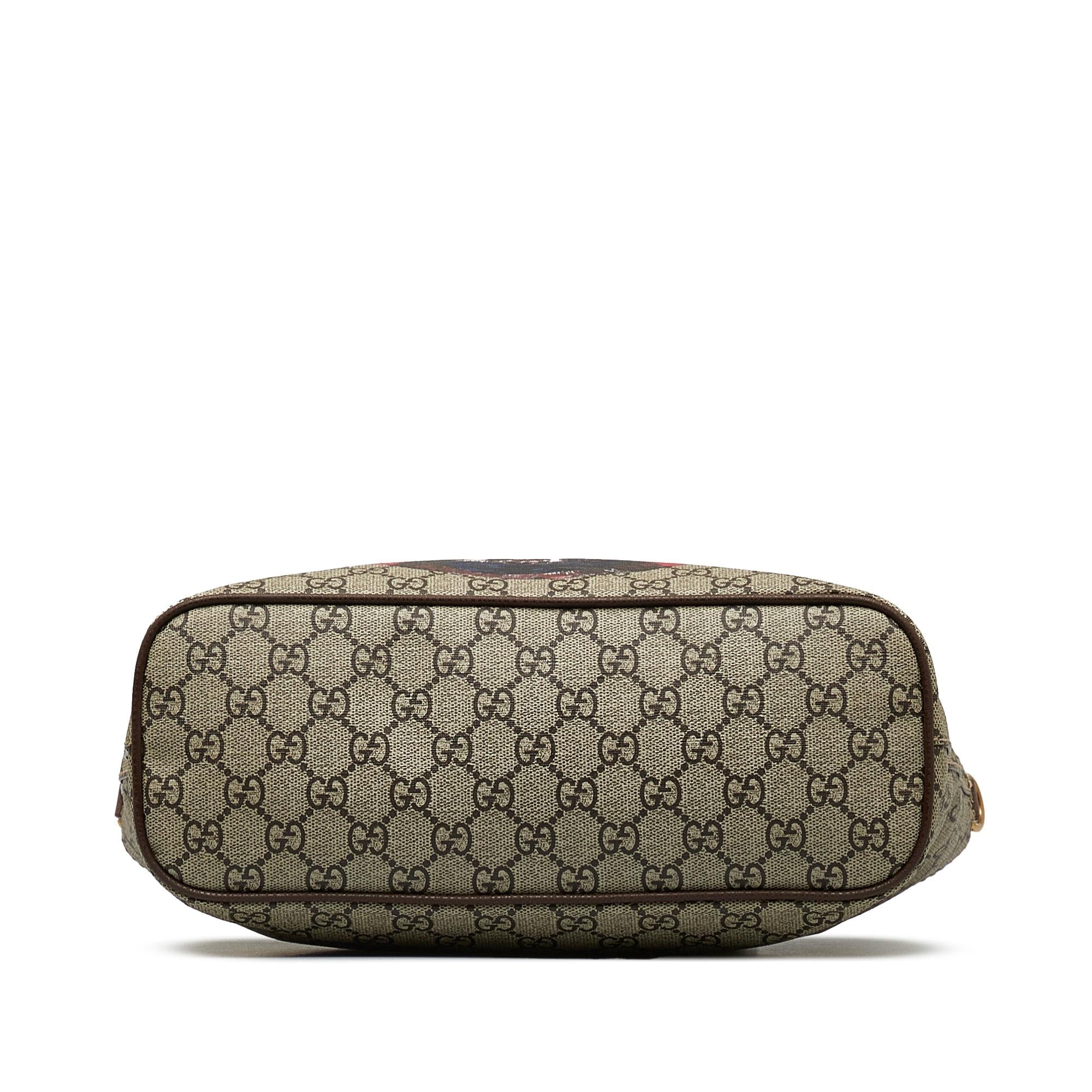 Gucci GG Supreme Mystic Cat Satchel (SHG-JMBObq)