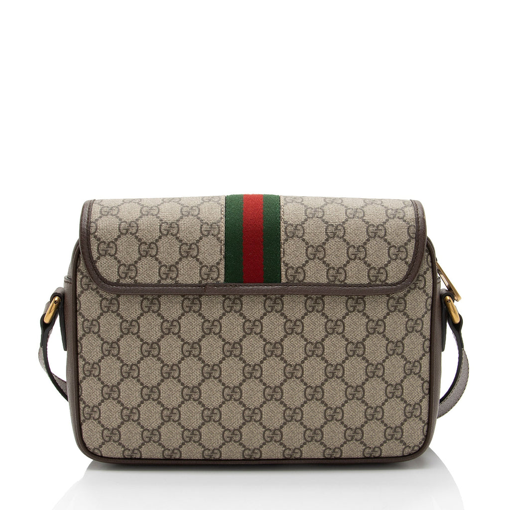 Gucci GG Supreme Ophidia Web Flap Medium Messenger