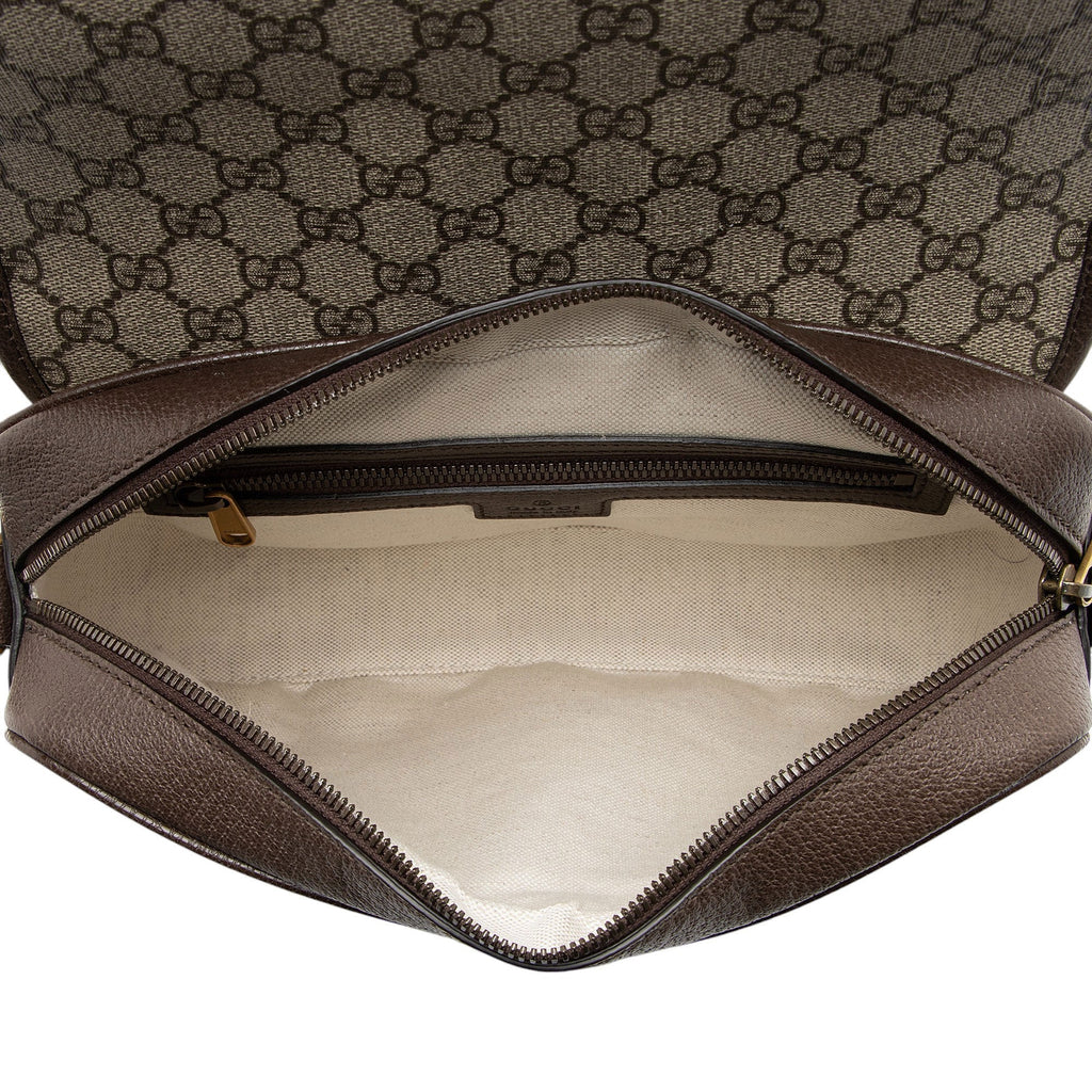 Gucci GG Supreme Ophidia Web Flap Medium Messenger