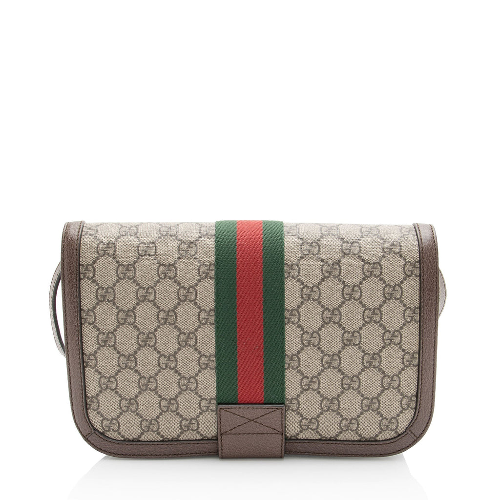 Gucci GG Supreme Ophidia Flap MessLBger Bag