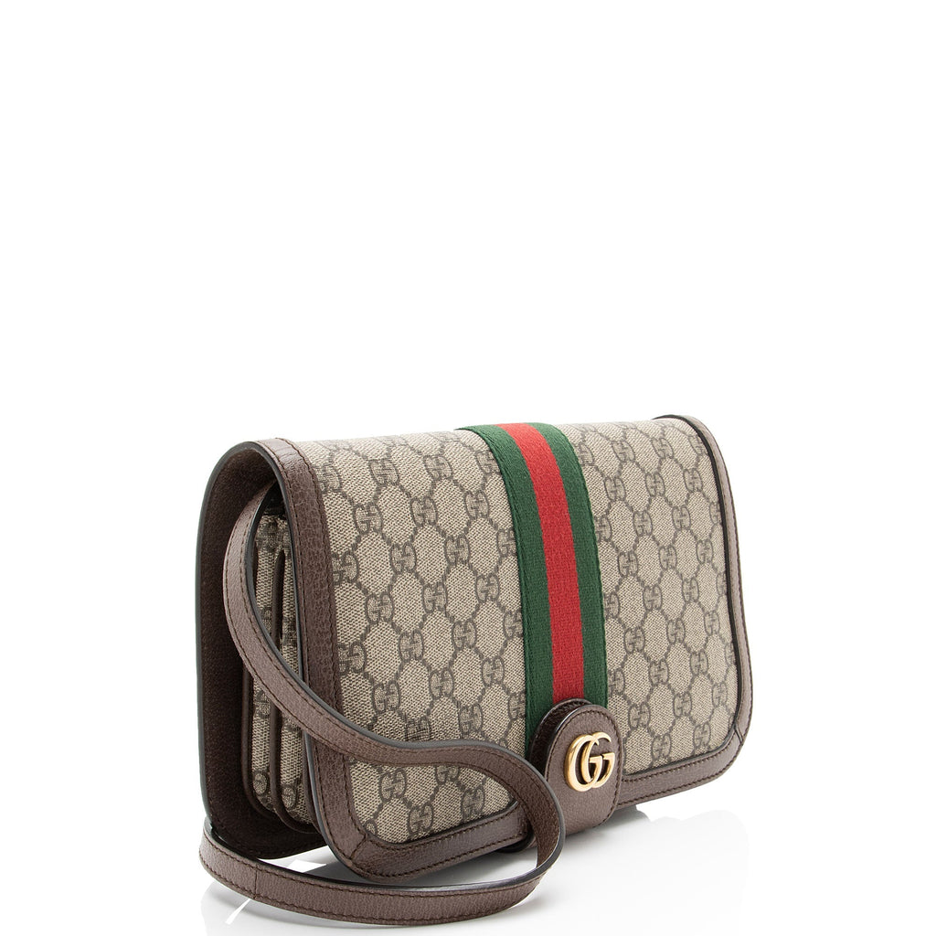 Gucci GG Supreme Ophidia Flap MessLBger Bag