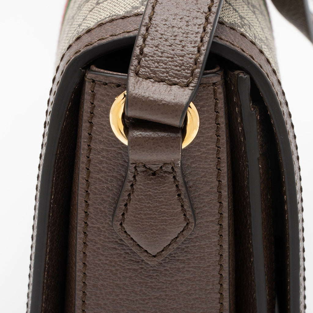 Gucci GG Supreme Ophidia Flap Messenger (SHF-6FVzgF)
